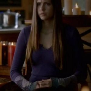 ASO Vampire Diaries Free People Kombucha Cuff Long Sleeve as seen worn by Elena.